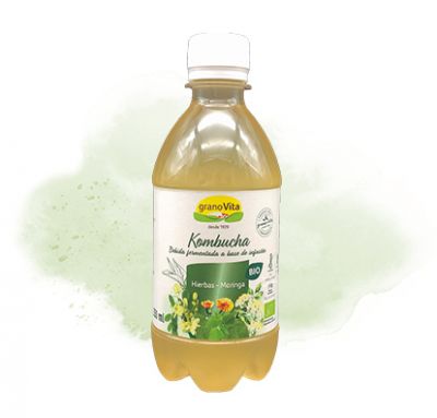 Kombucha Hierbas e Moringa 330ml - Grano Vita - Crisdietética