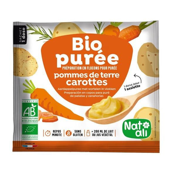 Puré de Batata e Cenoura Instantâneo Biológico 30g - Nat - Ali - Crisdietética