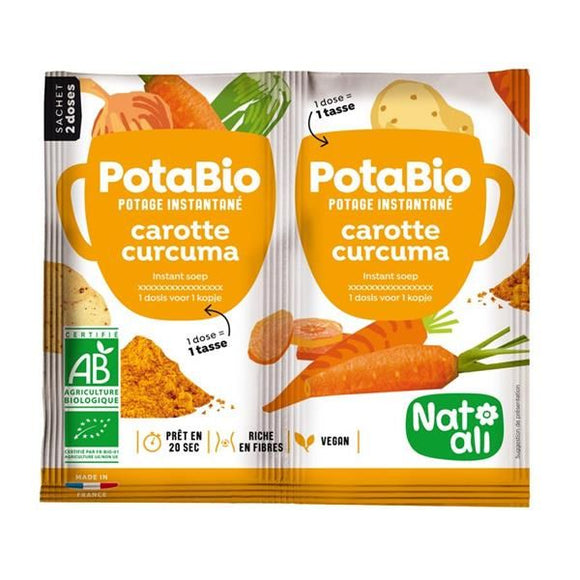 Sopa de Cenoura e Curcuma Instantânea Biológica 17g - Nat - Ali - Crisdietética