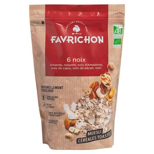 Muesli Biológico Sem Açucar 6 Frutos Secos 350g - Favrichon - Crisdietética