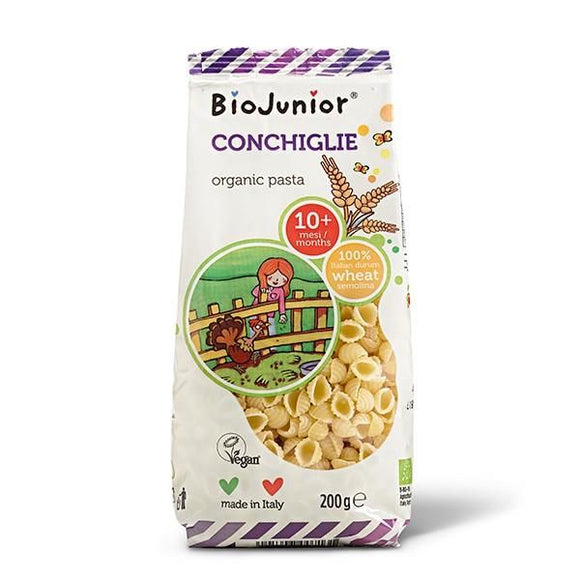 Massa Biológica Conchiglie +10 200g - BioJunior - Crisdietética