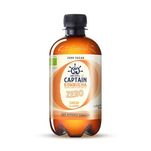 Kombucha Biológica Zero de Gengibre e Limão 400ml - The Gutsy Captain - Crisdietética