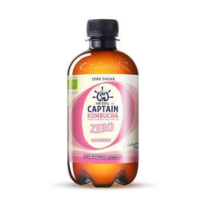 Kombucha Biológica Zero Framboesa 400ml - The Gutsy Captain - Crisdietética