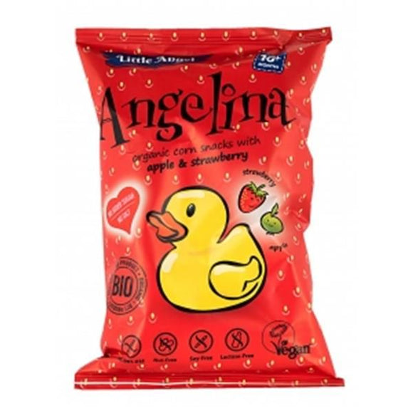 Snack de Milho com Maça e Morango 30g - Little Angel - Crisdietética