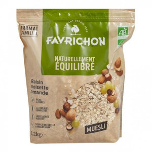 Muesli Bio Passas, Avelã e Amêndoa 1.2Kg - Favrichon - Crisdietética