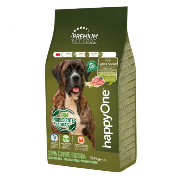 happyOne PREMIUM Cão Light & Senior 4kg - Crisdietética