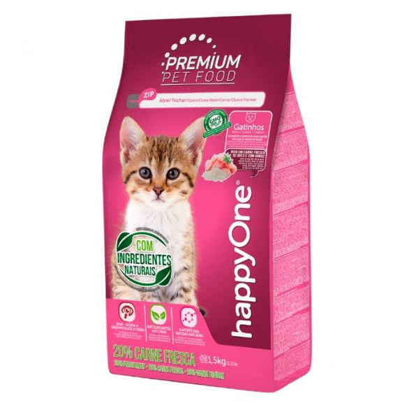 happyOne PREMIUM Gatinho Carne Fresca 1,5kg - Crisdietética