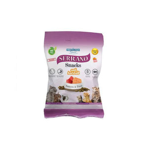 Snack Gato Salmon, Tuna & Anti Hairball Pack 5x50g - Serrano Snacks - Crisdietética