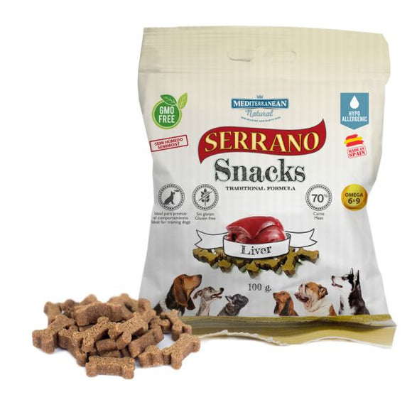 Snack Cão Liver Pack 5x100g - Serrano Snacks - Crisdietética