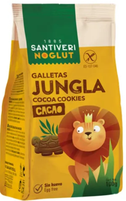 Bolachas Animais da Selva com Cacau 100g -Noglut - Crisdietética