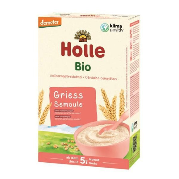 Papa Semolina Trigo Integral Biológico 4M 250g - Holle - Crisdietética