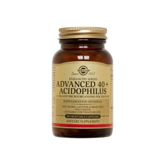 Advanced 40+ Acidophilus 60 Veg Cápsulas - Solgar - Crisdietética