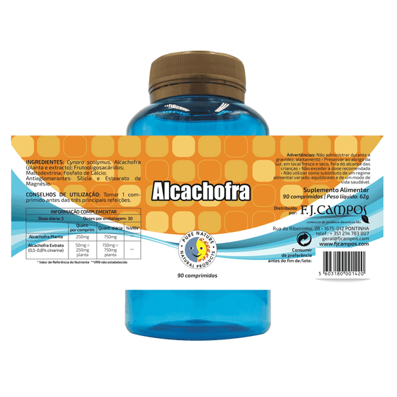 Alcachofra 90 Comprimidos - Pure Nature - Crisdietética