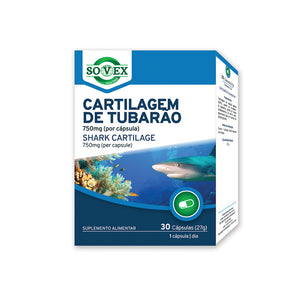 Cartilagem de Tubarão 750mg 30 Cápsulas - Sovex - Crisdietética