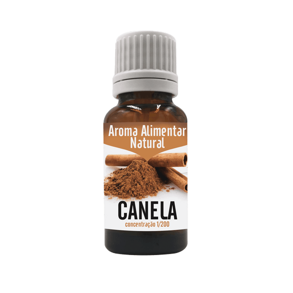 Aroma Alimentar Natural de Canela 1/200 20ml - Elegante - Crisdietética