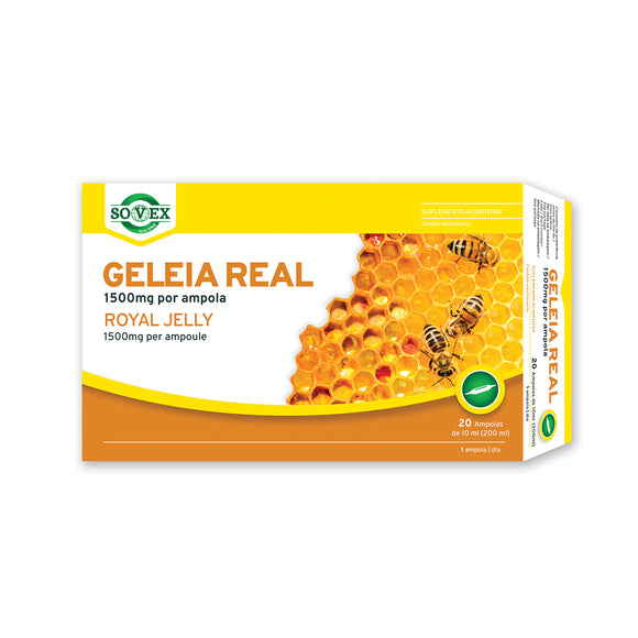 Geleia Real 1500mg - 20 Ampolas - Sovex - Crisdietética