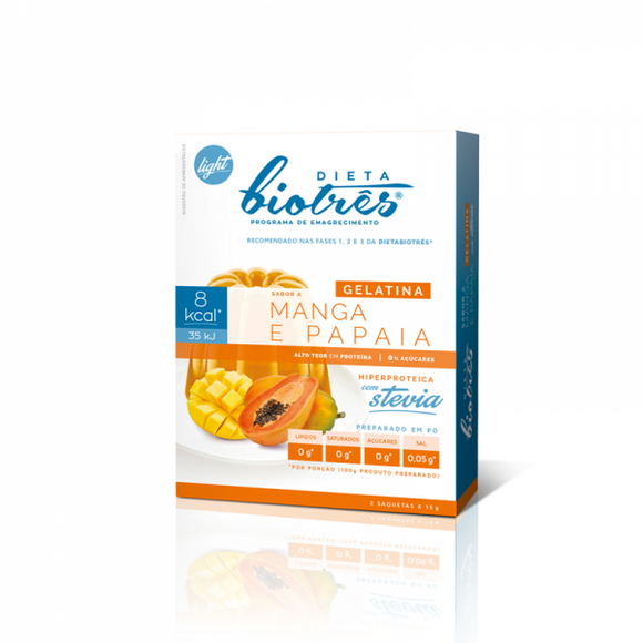 Gelatina Light Manga e Papaia 2*15gr- Biotrês - Crisdietética