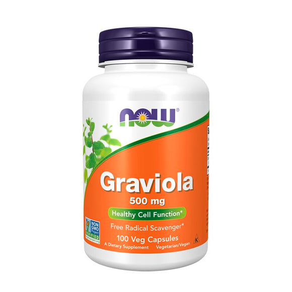 Graviola 500mg 100 cápsulas - Now - Crisdietética