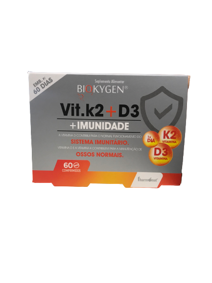 Vitamina k2 +D3 60 Comprimidos - Biokygen - Crisdietética