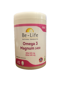 Omega 3 Magnum 1400 45 Comprimidos - Be-Life - Crisdietética