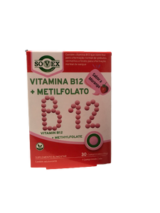 Vitamina B12 + Metilfolato 30 Comprimidos - Sovex - Crisdietética