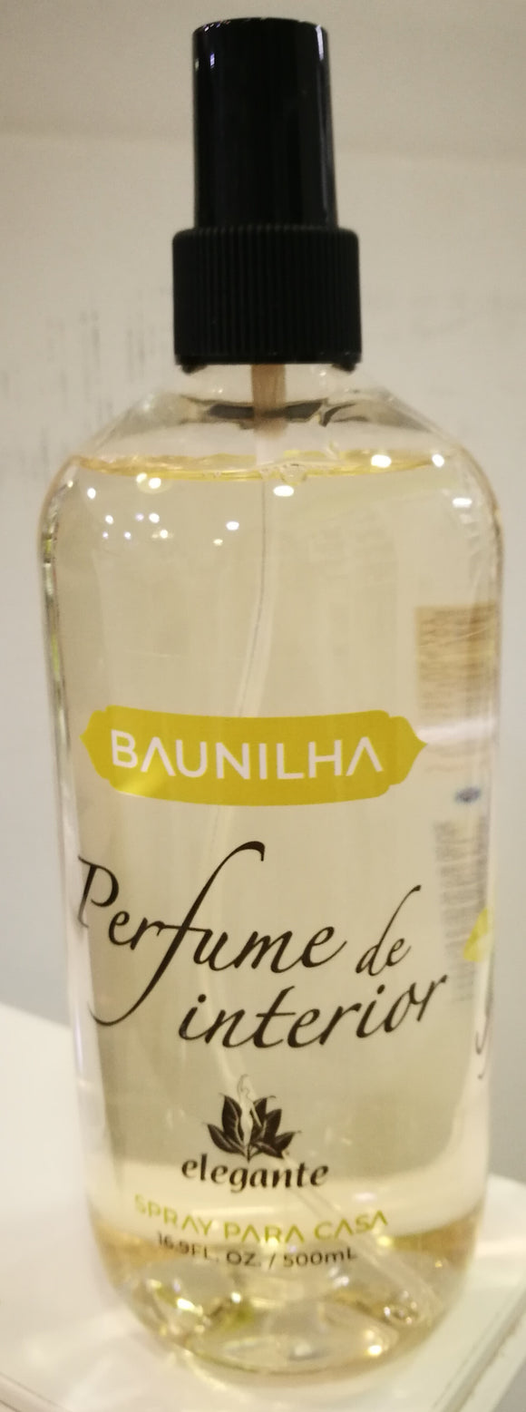 PERFUME DE INTERIOR BAUNILHA SPRAY 500ML - ELEGANTE - Crisdietética