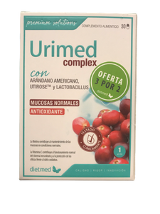 PACK: Leve 3 e Pague 2 - Urimed Complex 30 Cápsulas - Dietmed - Crisdietética