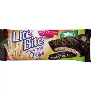 Lite Bite de Chocolate Preto 17g - Santiveri - Crisdietética