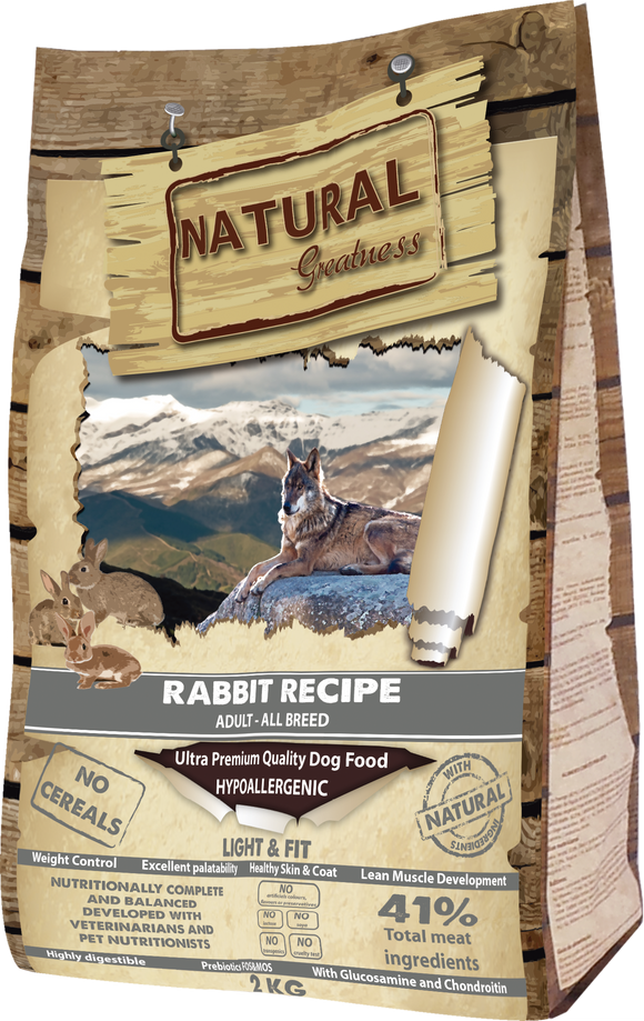 Natural Greatness Dog Rabbit Light & Fit 2kg - Crisdietética