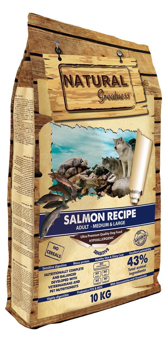 Natural Greatness Dog Salmon Sensitive 10 Kg - Crisdietética