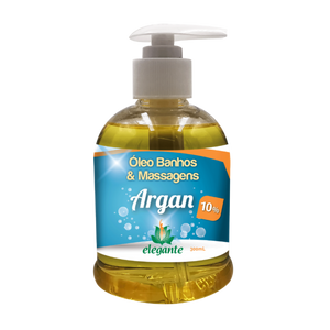 Óleo Banhos e Massagens Argan 10% 300ml - Elegante - Crisdietética