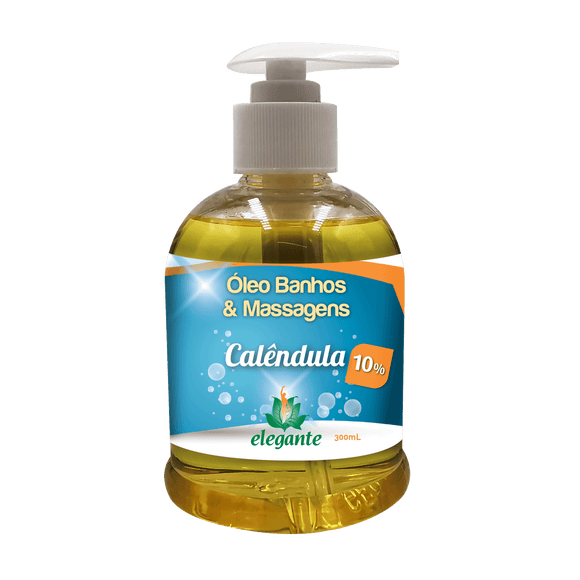 Óleo Banhos e Massagens Calêndula 10% 300ml - Elegante - Crisdietética