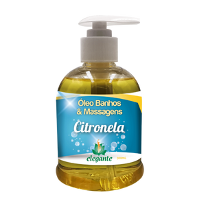 Óleo Banhos e Massagens Citronela 300ml - Elegante - Crisdietética