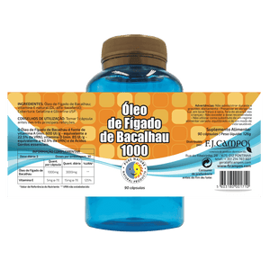 Óleo de Fígado de Bacalhau 1000 90 Cápsulas - Pure Nature - Crisdietética