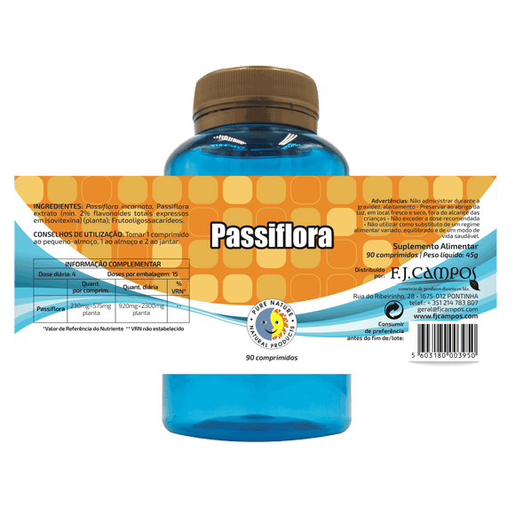 Passiflora 90 Comprimidos - Pure Nature - Crisdietética