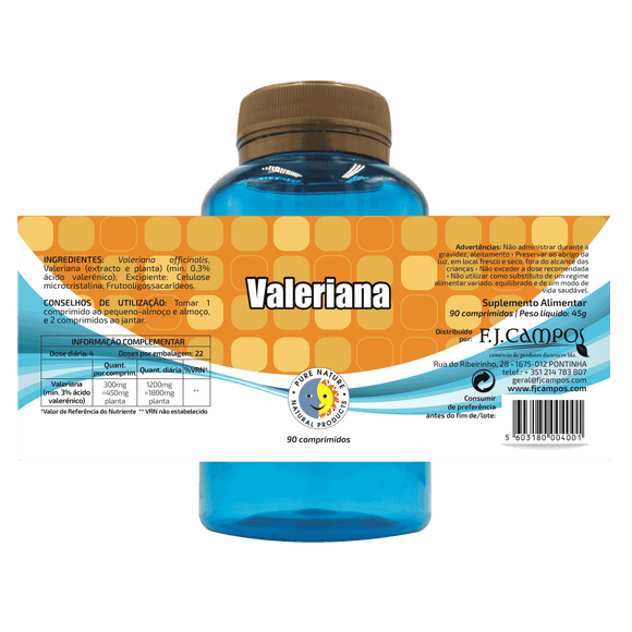 Valeriana 120 Comprimidos - Pure Nature - Crisdietética