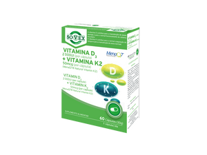 Vitamina D3 + K2 (MenaQ7)  60 cápsulas - Sovex - Crisdietética