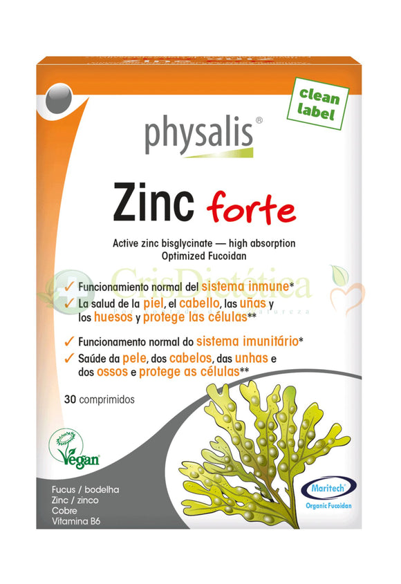 Zinc Forte 30 Cápsulas - Physalis - Crisdietética