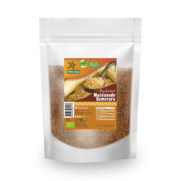 Açúcar Mascavado Escuro Demerara Bio 500g - Provida - Crisdietética