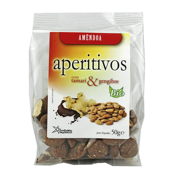 Amêndoas com Tamari e Gengibre Bio 50g - Provida - Crisdietética