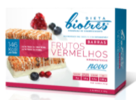 Barras Frutos Vermelhos - Dieta Biotrês - Crisdietética