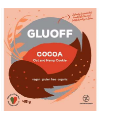 Bolacha de Aveia Cacau Bio 45gr -Gluoff - Crisdietética