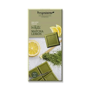 Chocolate Branco com Matcha e Limão 70g - Benjamíssimo - Crisdietética