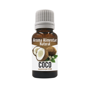 Aroma Alimentar Natural de Coco 20ml - Elegante - Crisdietética