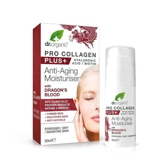 Creme Facial Dragons Blood Colágeno 50ml - Dr.Organic - Crisdietética