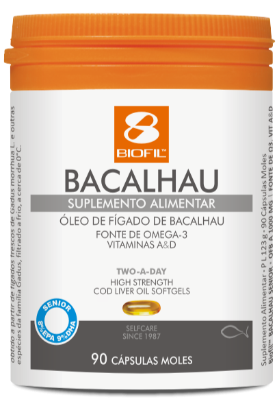 Bacalhau Sénior 1000 90 Cápsulas - Biofil - Crisdietética