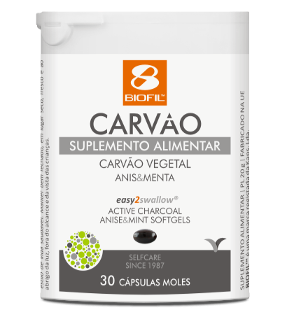 Carvão Activo Plus 30 Cápsulas - Biofil - Crisdietética