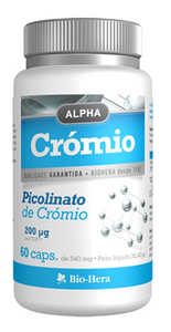 CRÓMIO ALPHA 60 CÁPSULAS - BIO-HERA - Crisdietética