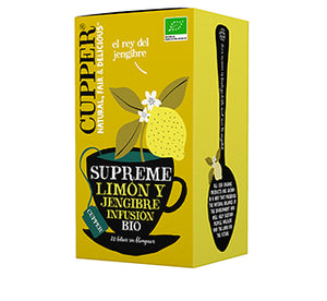 Infusão Limão e Gengibre Bio 20 Saquetas*50g - Cupper - Crisdietética