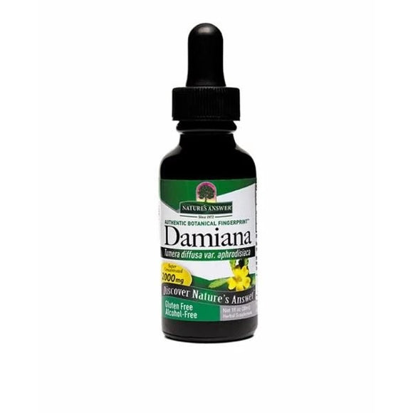 Damiana S/Álcool Extrato Liquido 30ml - Natures Answer - Crisdietética